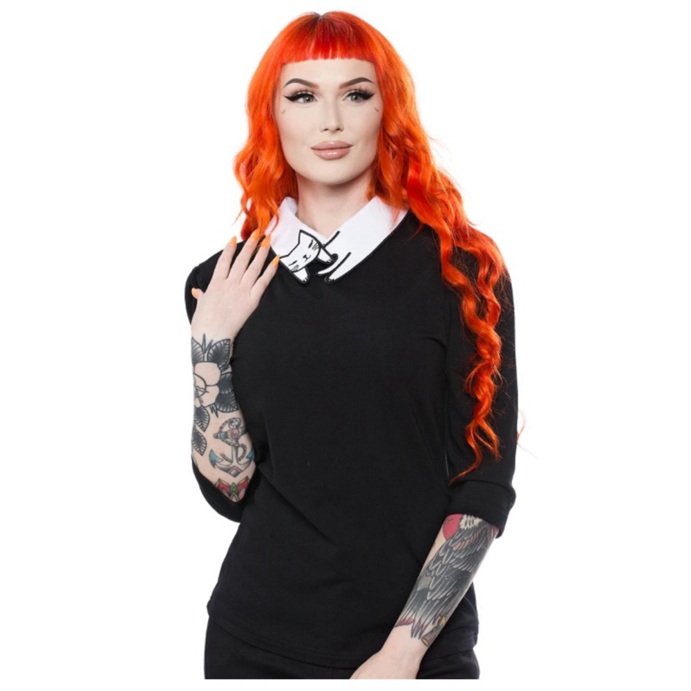 Jawbreaker Salem Collar Top sz L